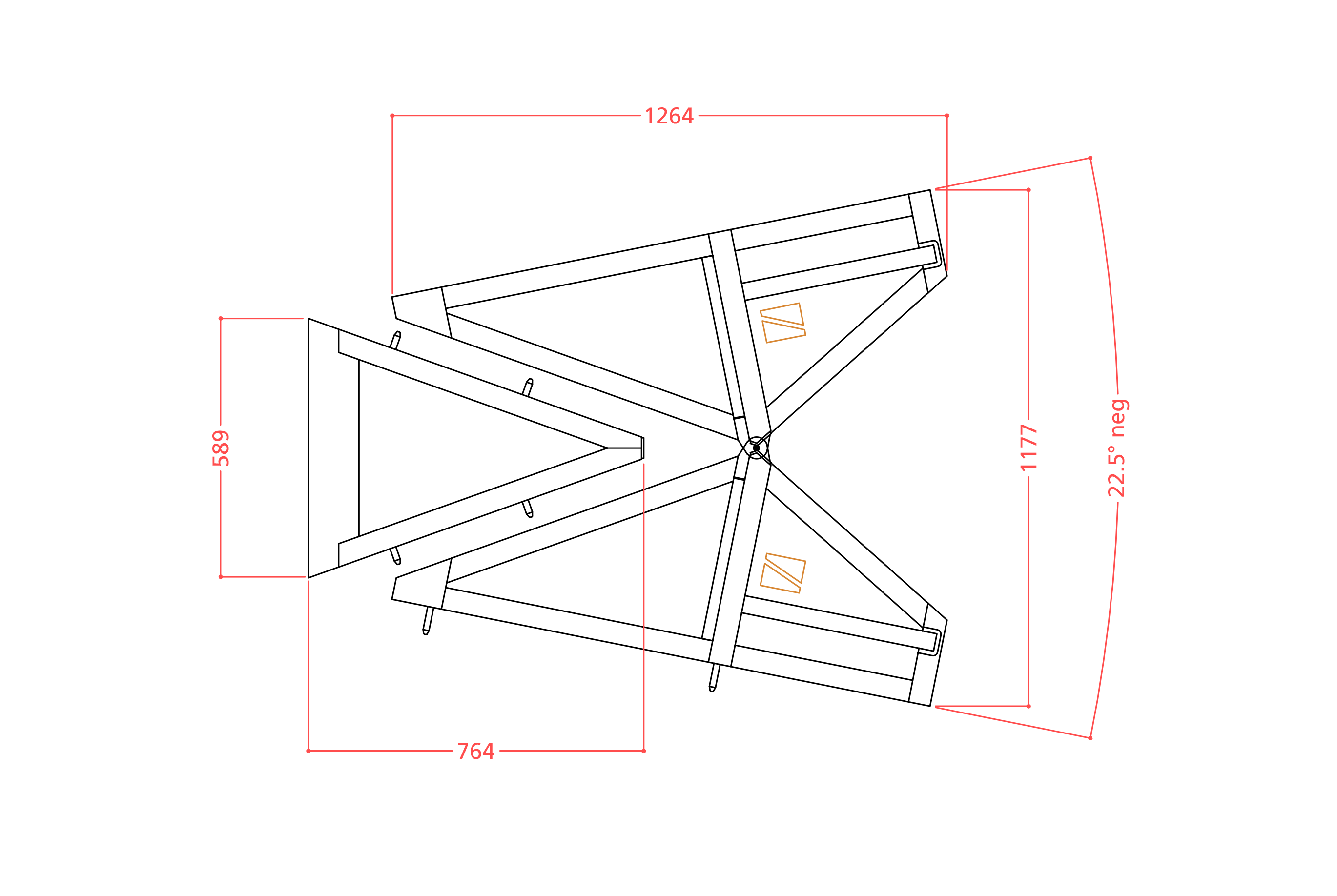 DB Vario Corner infill 22.5º Negative (White)-3